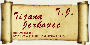 Tijana Jerković vizit kartica